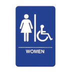 Winco SGNB-651B - Sign, with symbol, 6