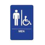 Winco SGNB-652B - Sign, with symbol, 6