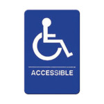 Winco SGNB-653B - Sign, with symbol, 6