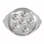 Winco SND-6 - Snail Dish, 6-hole, stainless steel