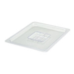 Winco SP7200S - Food Pan Cover, 1/2 size, solid, with handle, polycarbonate