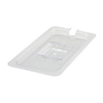 Winco SP7300C - Food Pan Cover, 1/3 size, slotted, with handle, polycarbonate