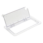 Winco SP7300H - Food Pan Cover, 1/3 size, hinged, notched, peg hole, polycarbonate
