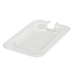 Winco SP7900C - Food Pan Cover, 1/9 size, slotted, polycarbonate