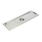 Winco SPJL-HCS - Steam Table Pan Cover, 1/2 size long, solid, 25 gauge, stainless steel