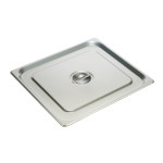 Winco SPSCTT - Steam Table Pan Cover, 2/3 size, solid, with handle, 18/8 stainless steel