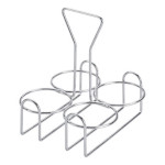 Winco WH-9 - Condiment Jar Holder, 4 ring, fits CJ-7P and CJ-7G, chrome-plated wire