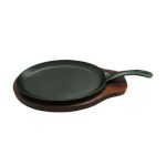 Winco FS-2 - Fajita Server Set, 2-piece, (1) cast iron skillet and (1) wooden underliner