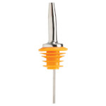 Winco PPM-6 - Liquor Pourer, oversized, medium flow, chrome-tapered spout, yellow