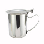Winco SCT-10F - Server/Creamer, 10 oz., with cover, stackable, handle, stainless steel