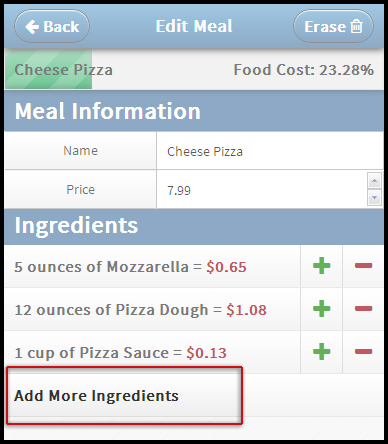Add Multiple Ingredients