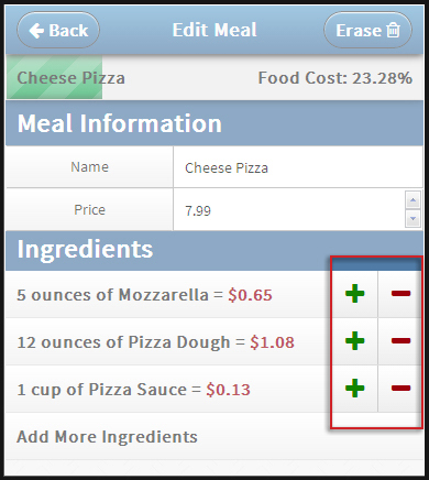 Edit Meal