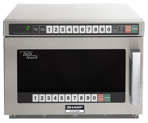 Sharp R-CD1200M - TwinTouch Commercial Microwave Oven, 1,200 watts 