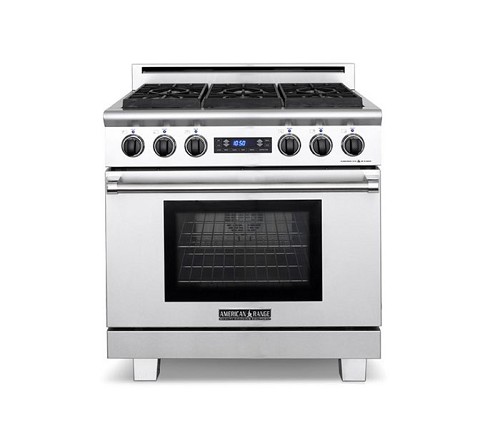 American Range ARR-366DF - 36' Residential Liquid Propane Range, 6 Burners 