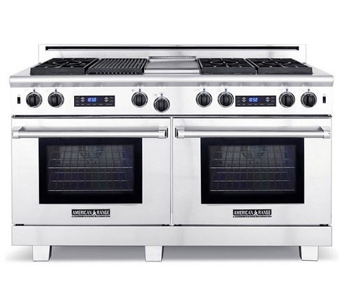 American Range ARR-606GDGRDF - 60' Residential LP Range With Griddle & Grill 