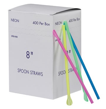 Gold Medal 1120 - Spoon Straws, Neon 8 inch, 10,000 per Case 
