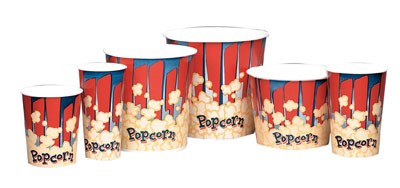 Gold Medal 2230RB - Popcorn Cups, 130 oz., Red & Blue Graphic, 300 per Case 