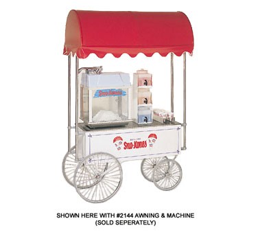 Gold Medal 2936SK - Steerable Sno-Kone Wagon, White, 36' x 20' 