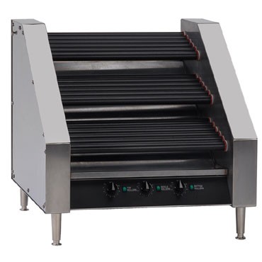 Gold Medal 8123PE - Three Tier Hot Dog Grill, Non-stick 