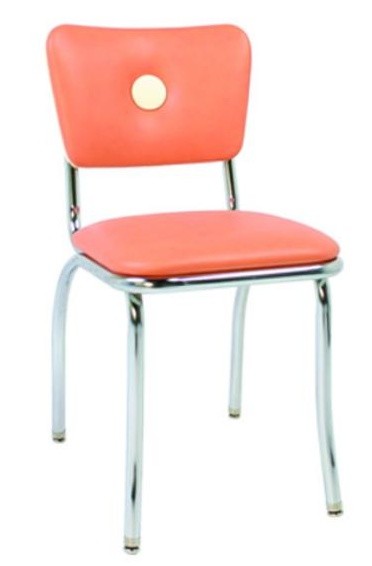 Vitro Seating 921BB - Classic chair, button back, chrome finish. 1' pulled seat. 1' ro 