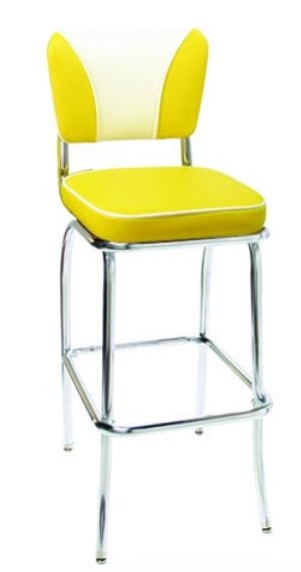 Vitro 921ELSH-BS - Classic Stool, Elite style back, chrome finish. 