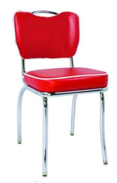 Vitro Seating 921HBSH - Classic chair, curved back with handle, chrome finish 