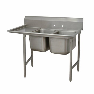 Advance Tabco 9-2-36-18L Two Compartment Sink 