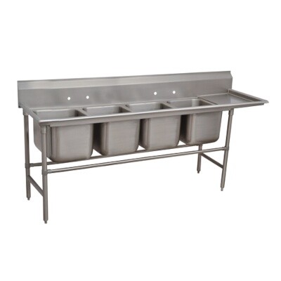 Advance Tabco 94-4-72-18R Four Compartment Sink 