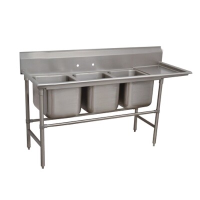 Advance Tabco 94-43-72-36R Three Compartment Sink 
