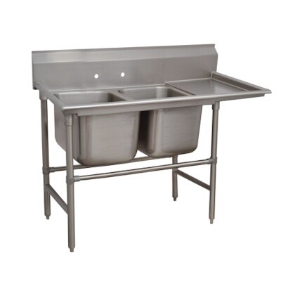 Advance Tabco 94-82-40-24R Two Compartment Sink 