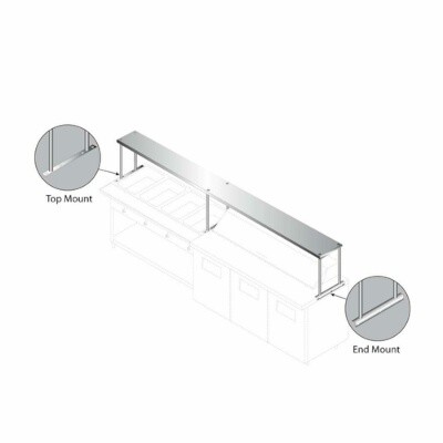 Advance Tabco CU-24-108 Table-Mounted Overshelf 