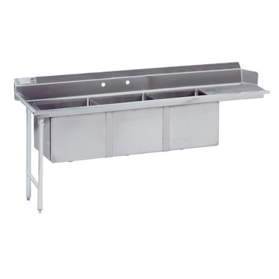 Advance Tabco DTC-3-1620-66L - Dishtable with Potsink 