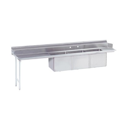 Advance Tabco DTC-3-1824-96L - Dishtable with Potsink 