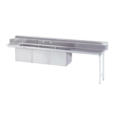 Advance Tabco DTC-3-2020-108R Dishtable with Potsinks 