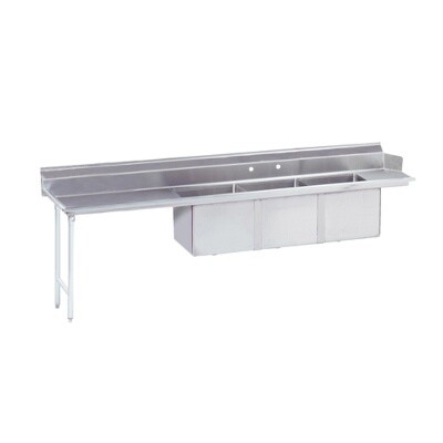 Advance Tabco DTC-3-2020-120L Dishtable with Potsinks 
