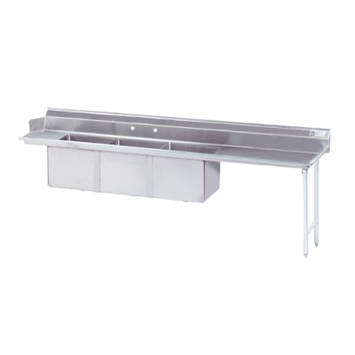 Advance Tabco DTC-3-2424-120R - Dishtable with Potsink 
