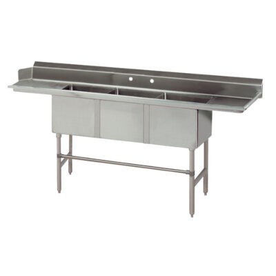 Advance Tabco DTC-3-83R-X Dishtable with Potsinks 