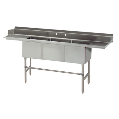 Advance Tabco DTC-3-90R-X - Dishtable with Potsink 