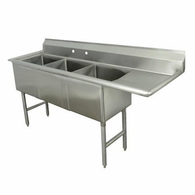Advance Tabco FC-3-1524-24R - Three Compartment Sink 