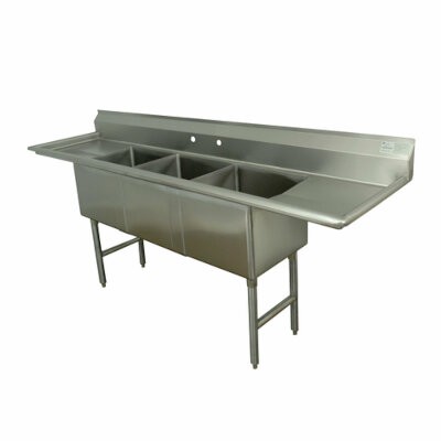 Advance Tabco FC-3-2030-24RL-X Three Compartment Sink 