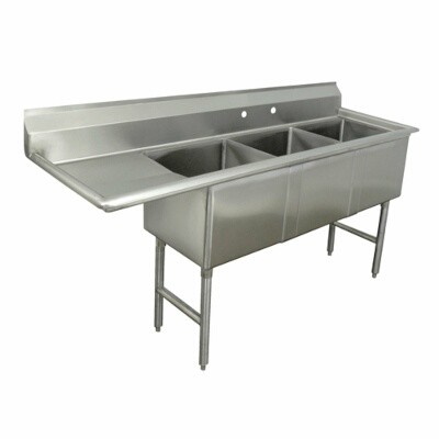 Advance Tabco FC-3-2424-18L Three Compartment Sink 