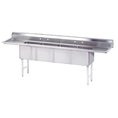 Advance Tabco FC-4-2424-24RL Four Compartment Sink 