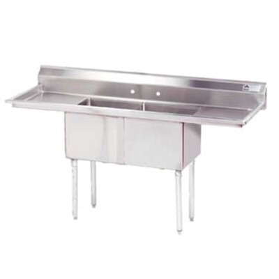 Advance Tabco FE-2-1812-18RL-X Two Compartment Sink 