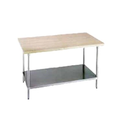 Advance Tabco H2G-363 Wood Top Work Table 