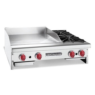 American Range AR24-12G2OB-LP Griddle/Hotplate Combo 