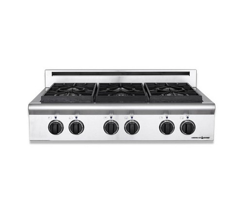 American Range ARSCT-364GD -36' Legend NG Cook Top 4 Burner & Griddle 