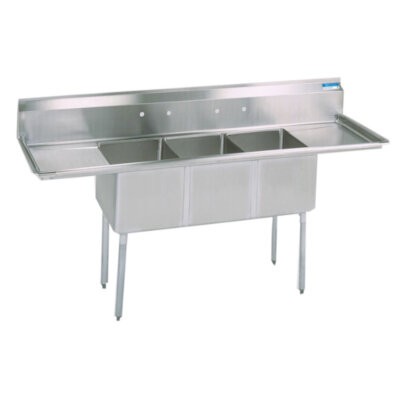 BK Resources ES-3-1620-12-18T Three Compartment Sink 