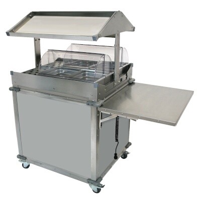 Cadco CBC-GG-2 Heated Buffet Cart 