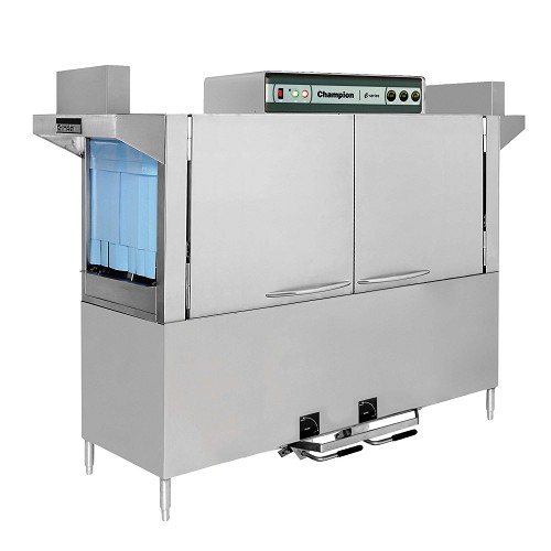 Champion 100 PRO - High Temp Rack Conveyor Dishwasher, 64' (2) tank, 36' prewash 