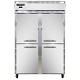 Continental 2FNSAHD - Reach-In Freezer, two-section, half-height solid doors
